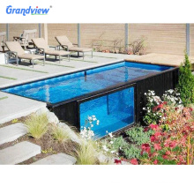 Grandview 20 ft container Black color swimming pool for new design pool container prefabricated